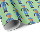 Gift Wrap - Doll in Baseball Uniform Cadeaupapier (Rol Hoek)