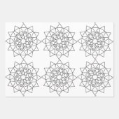 Gift Wrap - Drie Mandala Patronen aan Kleur Inpakpapier Vel (Voorkant 3)