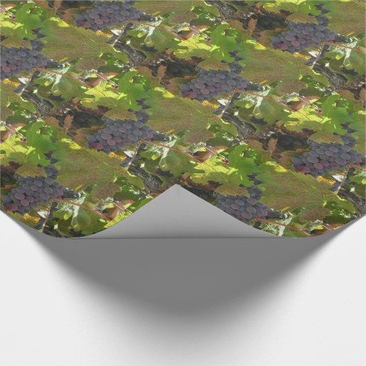 Gift Wrap - druiven op de wijnstok Cadeaupapier (Hoek)