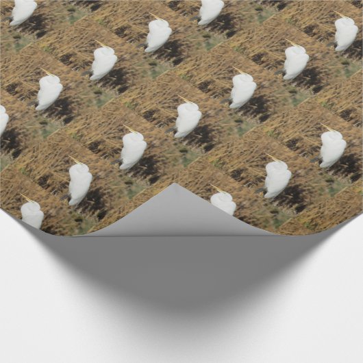 Gift Wrap - Egret in Marsh Grasses Cadeaupapier (Hoek)