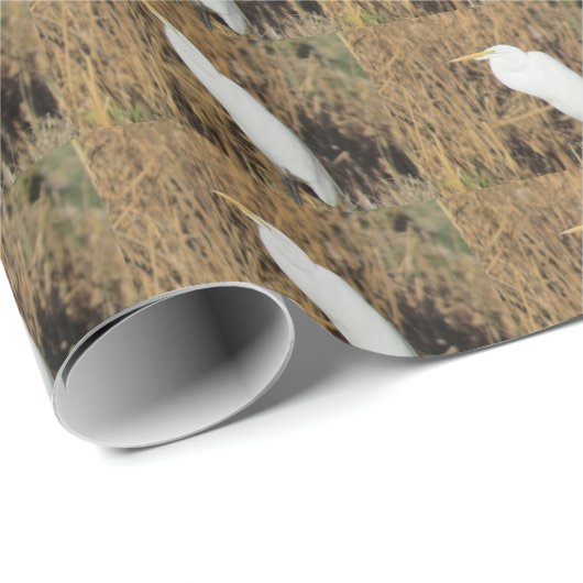 Gift Wrap - Egret in Marsh Grasses Cadeaupapier (Rol Hoek)