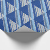 Gift Wrap - Gehaakte in blauwe strepen Cadeaupapier (Hoek)