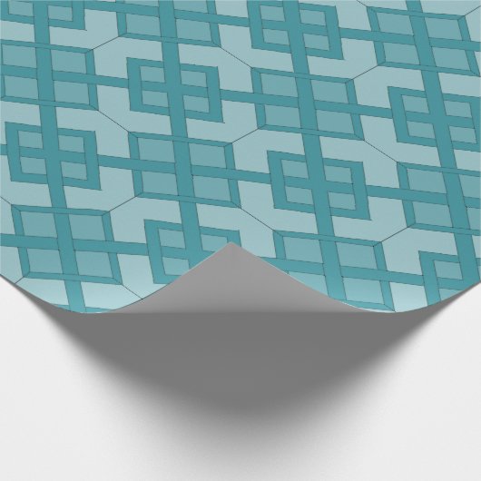 Gift Wrap - geweven Lattice in Zee Green Cadeaupapier (Hoek)
