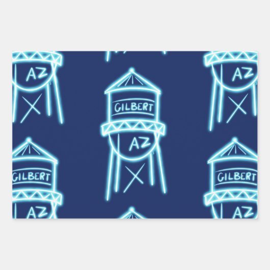 Gift wrap Gilbert Water Tower Inpakpapier Vel (Voorkant 3)