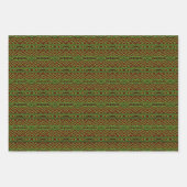 Gift Wrap Green Weave w/ Red Background Inpakpapier Vel (Voorkant 3)