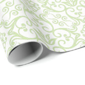 Gift Wrap Groen-White Damask Cadeaupapier (Rol Hoek)