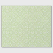 Gift Wrap Groen-White Damask Cadeaupapier (Vlak)