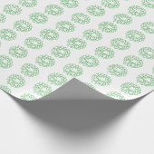 Gift Wrap - Groene Kerstmis Wreaten Cadeaupapier (Hoek)