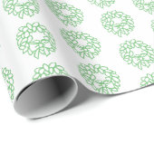 Gift Wrap - Groene Kerstmis Wreaten Cadeaupapier (Rol Hoek)