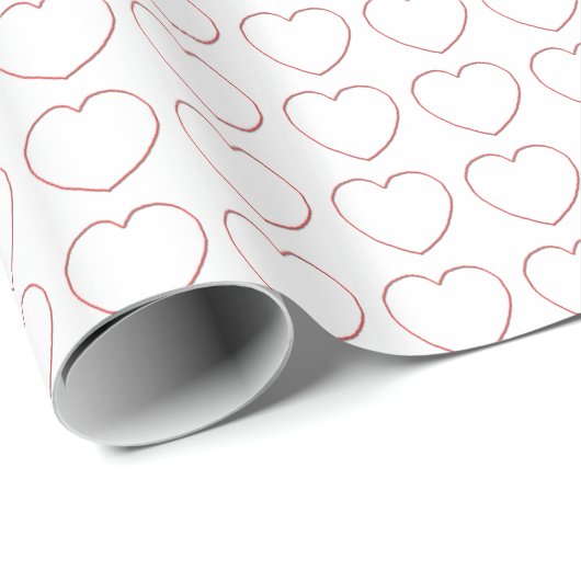 Gift Wrap - het Hart van het Lijst van de Draad Cadeaupapier (Rol Hoek)