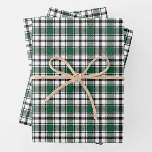 Gift Wrap in Groene, Witte en Zwarte HAMbyWG Inpakpapier Vel (In situ)