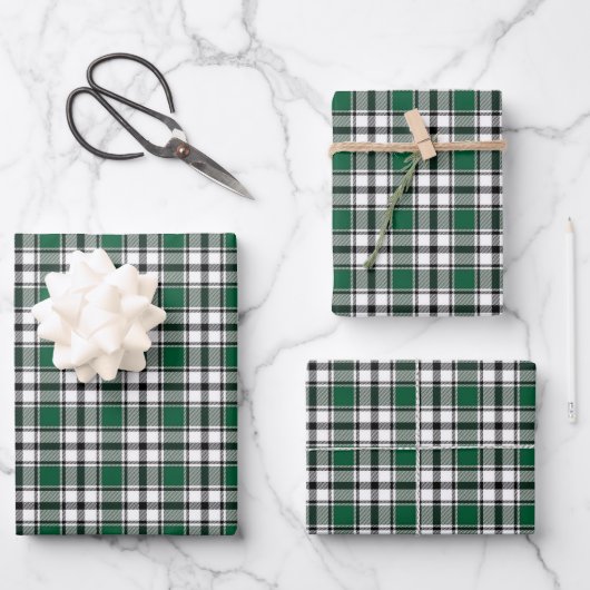 Gift Wrap in Groene, Witte en Zwarte HAMbyWG Inpakpapier Vel (Voorkant)