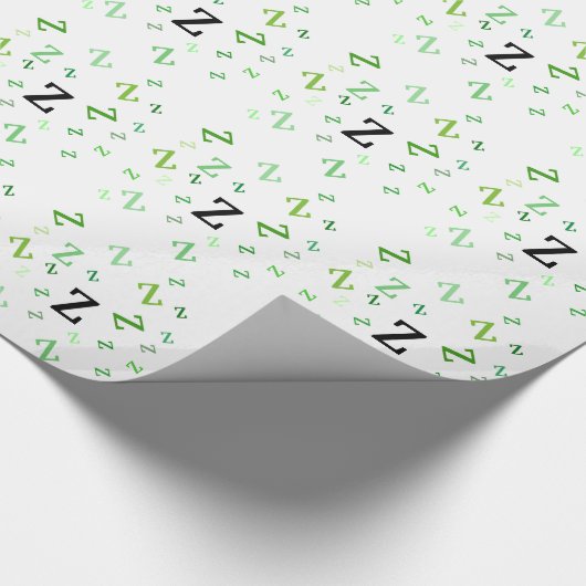 Gift Wrap - Jumked Letters in Green Cadeaupapier (Hoek)