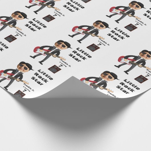 Gift Wrap Kinderen Guitar Birthday Cadeaupapier (Hoek)