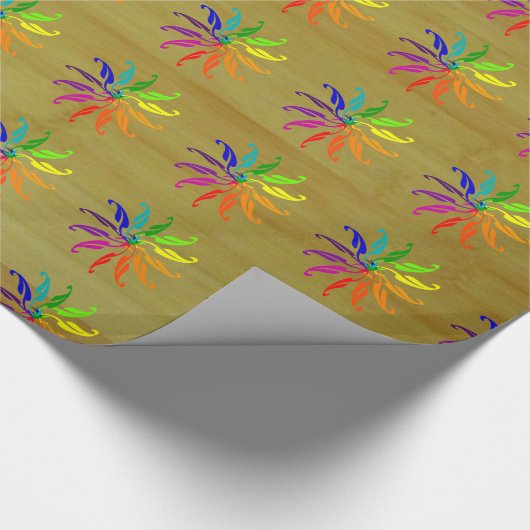 Gift Wrap - Kleurwiel op bamboe (v.2) Cadeaupapier (Hoek)
