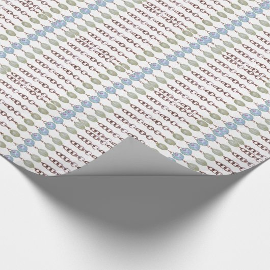 Gift Wrap - Koperketting en glasparels Cadeaupapier (Hoek)
