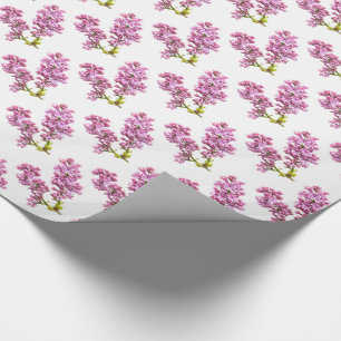 Gift Wrap - Lila bloesems Cadeaupapier