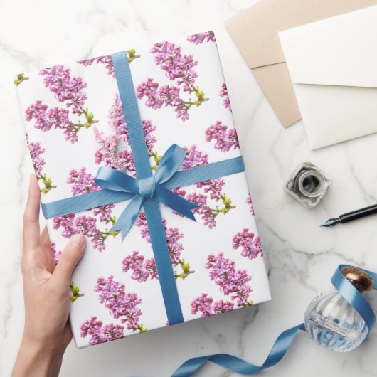 Gift Wrap - Lila bloesems (v.2) Cadeaupapier (Geschenken)