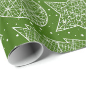 Gift Wrap met groen en wit kerstpatroon Cadeaupapier (Rol Hoek)