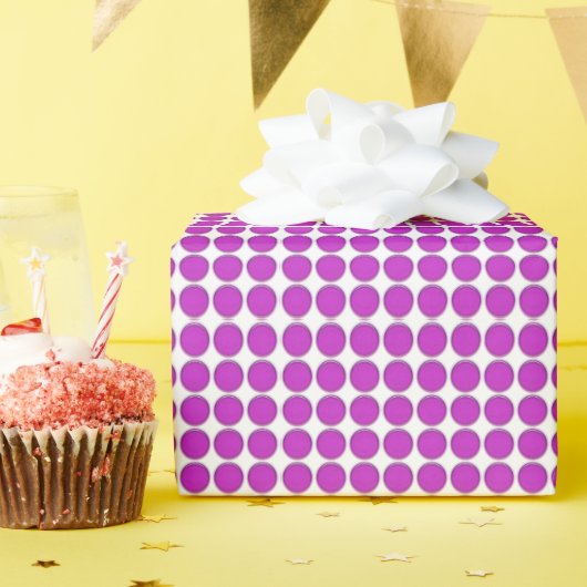 Gift Wrap - Paarse Stippen Cadeaupapier (Verjaardagsfeest)