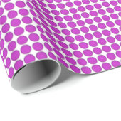 Gift Wrap - Paarse Stippen Cadeaupapier (Rol Hoek)