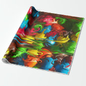 Gift Wrap Paper Colorful Melding M&Ms Design Cadeaupapier (Uitgerold)
