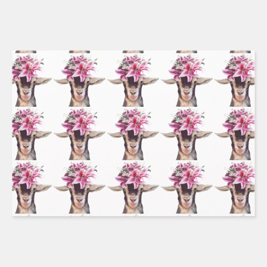Gift Wrap Paper Lilly the Goat (Voorkant)