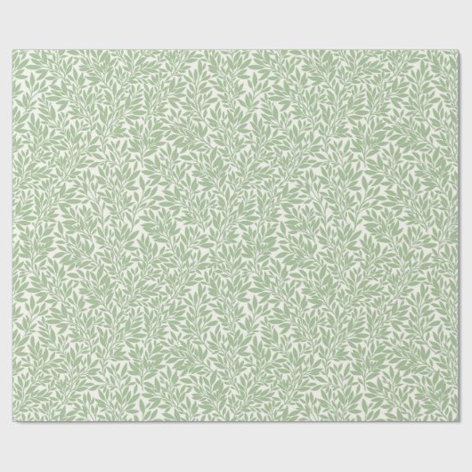 Gift Wrap papier met effen silhouet salieblaadjes. (Vlak)