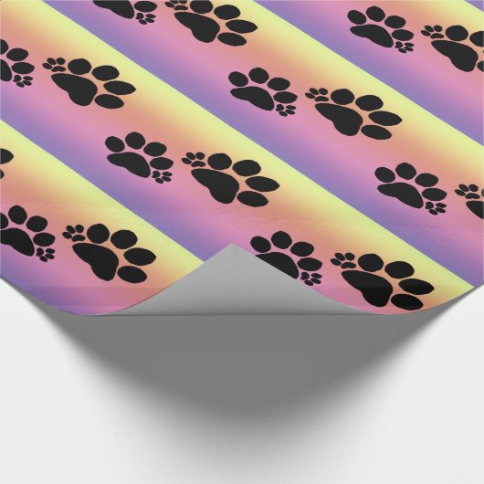 Gift Wrap - Polydactylschilderafdrukken op regenbo Cadeaupapier (Hoek)