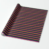 Gift Wrap - Rainbow Diamonds op Black Cadeaupapier (Uitgerold)