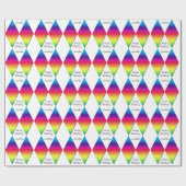 Gift Wrap - Regenboogdiamanten met Tekst Cadeaupapier (Vlak)
