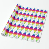 Gift Wrap - Regenboogdiamanten met Tekst Cadeaupapier (Uitgerold)