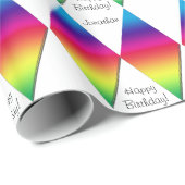 Gift Wrap - Regenboogdiamanten met Tekst Cadeaupapier (Rol Hoek)