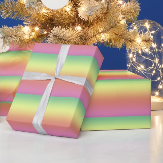 Gift Wrap - Regenboogstripes Cadeaupapier (Feestdagen)