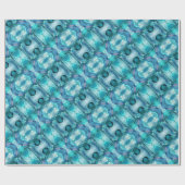 Gift Wrap Roll Aquamarijn Kristallen Cadeaupapier (Vlak)