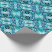 Gift Wrap Roll Aquamarijn Kristallen Cadeaupapier (Hoek)
