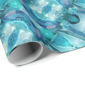 Gift Wrap Roll Aquamarijn Kristallen Cadeaupapier (Rol Hoek)