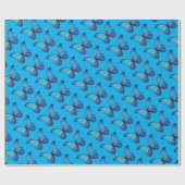 Gift Wrap Roll Blauwe Morpho Vlinders Cadeaupapier (Vlak)