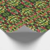 Gift Wrap Roll Holly Berries Cadeaupapier (Hoek)