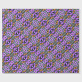 Gift Wrap Roll Monarchs op Paarse Asters Cadeaupapier (Vlak)