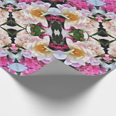 Gift Wrap Roll Pioenrozen Cadeaupapier (Hoek)
