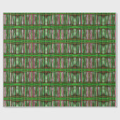 Gift Wrap Roll Red, Green Black Weave Cadeaupapier (Vlak)