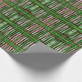 Gift Wrap Roll Red, Green Black Weave Cadeaupapier (Hoek)