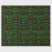 Gift Wrap Roll Rood, Groen, Zwart Abstract Lijnen Cadeaupapier (Vlak)