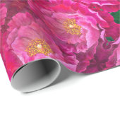 Gift Wrap Roll Roze Cactus Roos Cadeaupapier (Rol Hoek)
