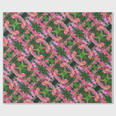 Gift Wrap Roll Roze Lelies Cadeaupapier (Vlak)