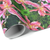 Gift Wrap Roll Roze Lelies Cadeaupapier (Rol Hoek)