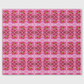 Gift Wrap Roll Roze Pioen. Cadeaupapier (Vlak)