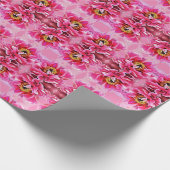 Gift Wrap Roll Roze Pioen. Cadeaupapier (Hoek)
