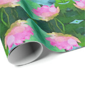 Gift Wrap Roll Roze Waterverf Lotus Cadeaupapier (Rol Hoek)